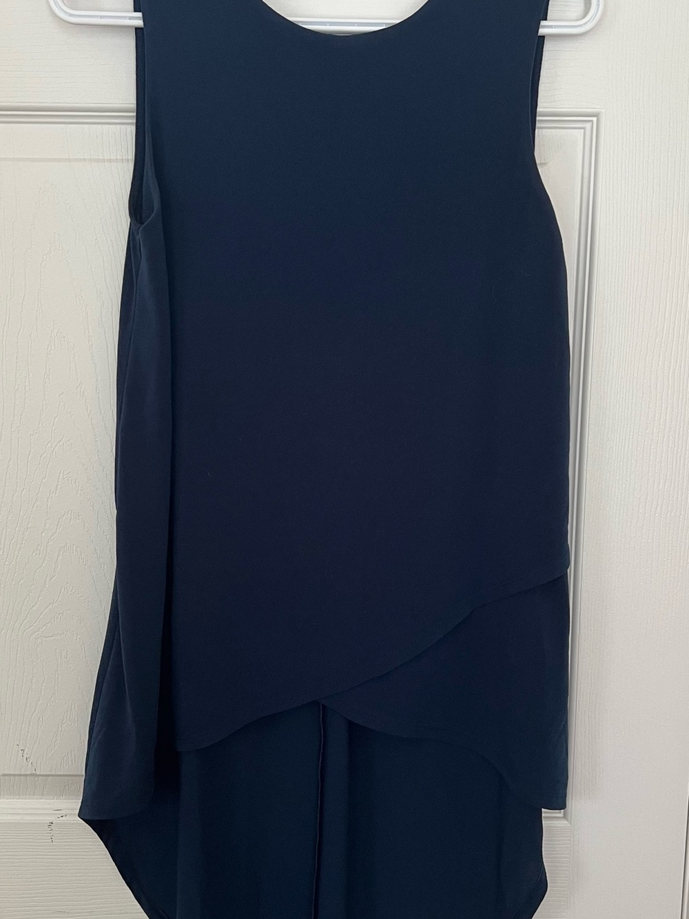 Sleeveless Navy Layered Top